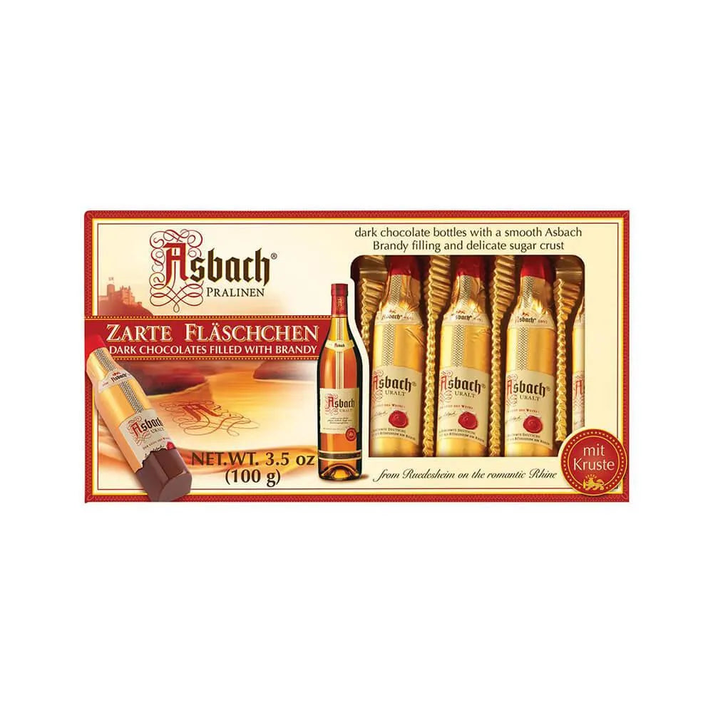 Asbach Brandy Chocolate Bottles: 8-Piece Box