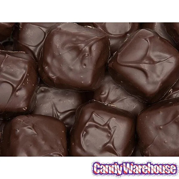 Asher's Chocolate Covered Chocolate Caramels - Dark: 6LB Box