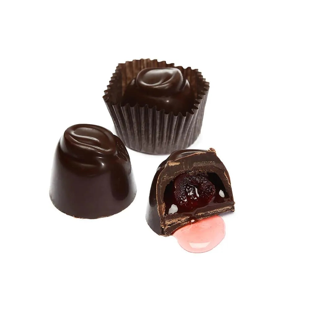 Asher's Dark Chocolate Cherry Cordials Candy: 6LB Box