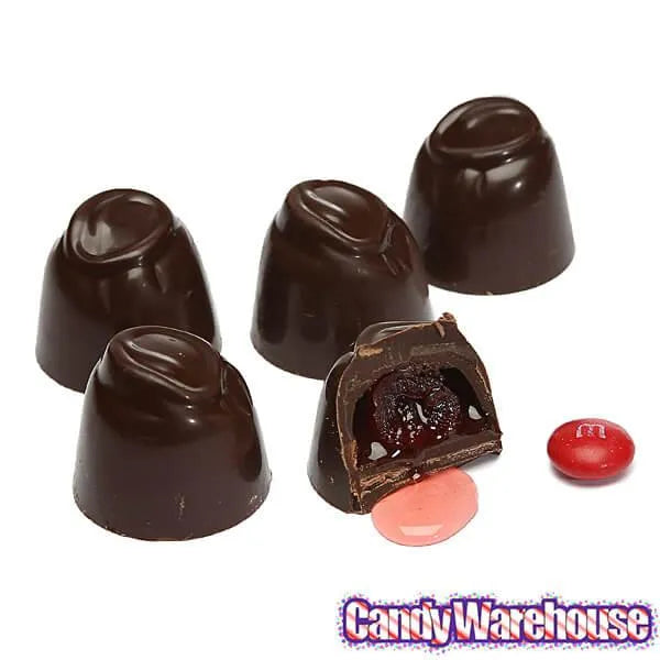 Asher's Dark Chocolate Cherry Cordials Candy: 6LB Box