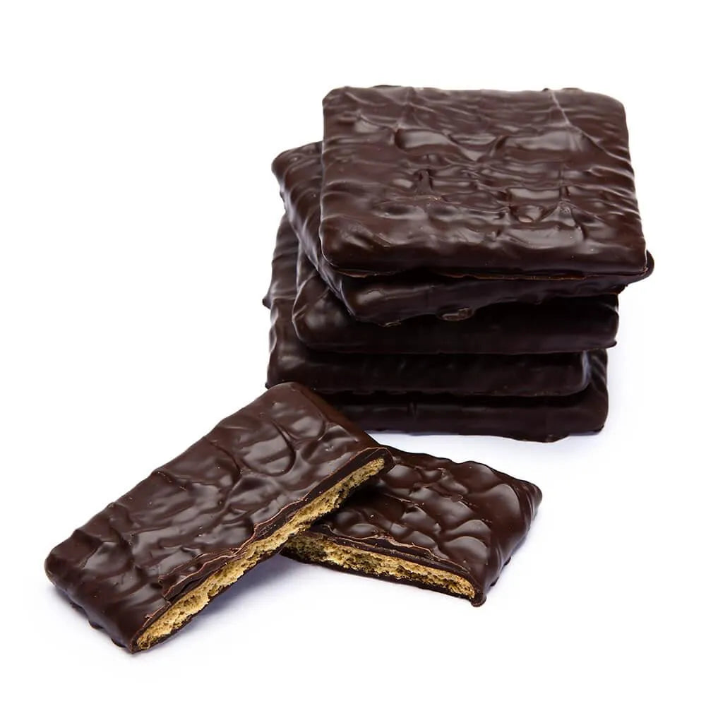 Asher's Dark Chocolate Covered Graham Crackers: 5LB Box