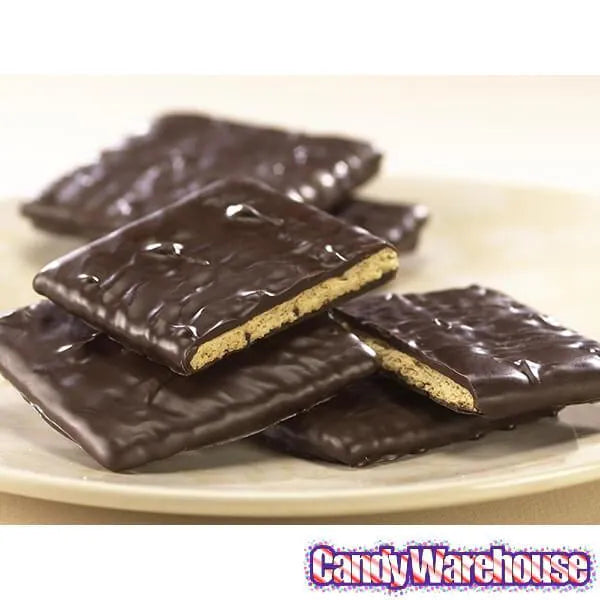 Asher's Dark Chocolate Wrapped Covered Graham Crackers: 18-Piece Display