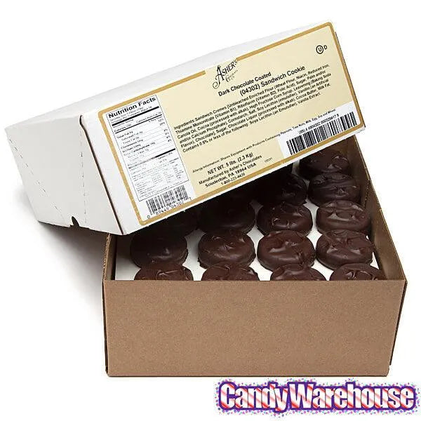 Asher's Dark Chocolate Covered Oreo Cookies: 5LB Box