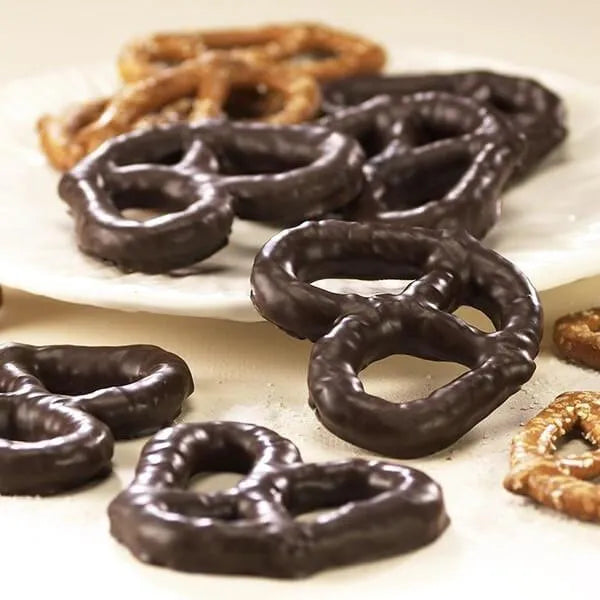 Asher's Dark Chocolate Covered Pretzels: 7LB Box