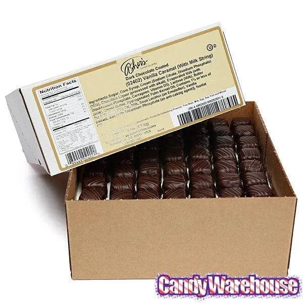 Asher's Dark Chocolate Covered Vanilla Caramels: 6LB Box