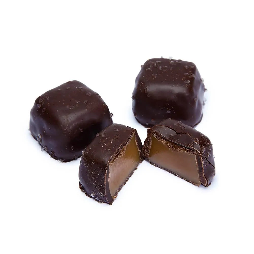 Asher's Dark Chocolate Sea Salt Caramels: 6-Pound Box