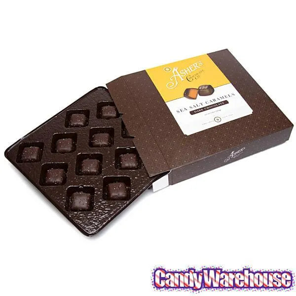 Asher's Dark Chocolate Sea Salt Caramels: 6-Pound Box