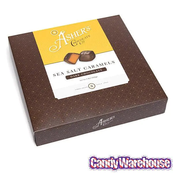 Asher's Dark Chocolate Sea Salt Caramels: 6-Pound Box