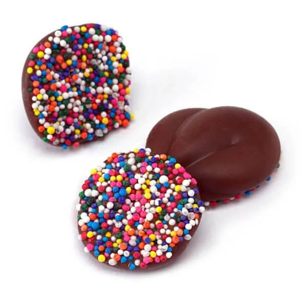 Asher's Deluxe Milk Chocolate Drops with Rainbow Nonpareils: 8LB Box