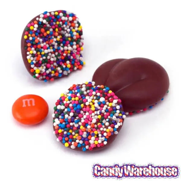 Asher's Deluxe Milk Chocolate Drops with Rainbow Nonpareils: 8LB Box