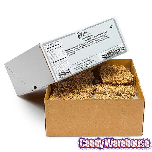 Asher's English Toffee Candy Slabs: 5LB Box