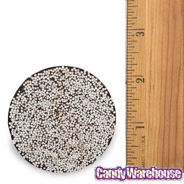 Asher's Giant Dark Chocolate Nonpareils Discs - White: 64-Piece Box