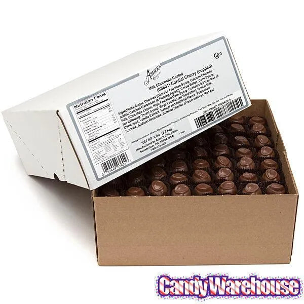 Asher's Milk Chocolate Cherry Cordials Candy: 6LB Box