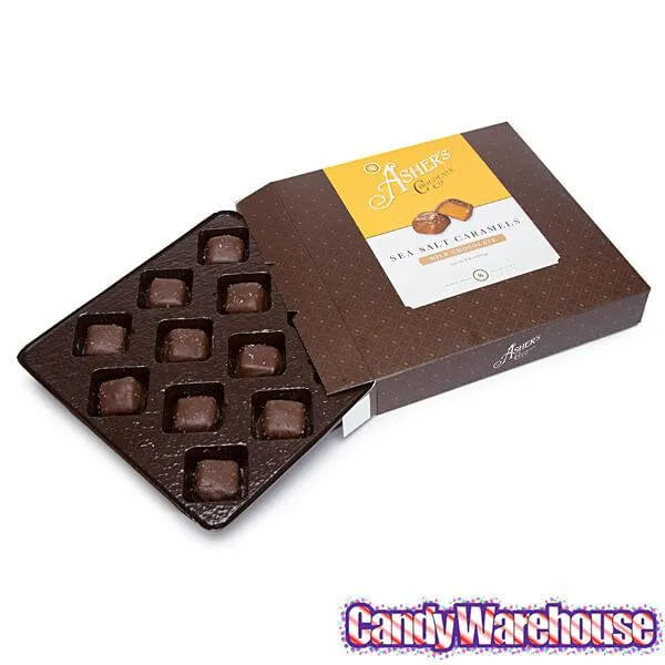 Asher's Milk Chocolate Sea Salt Caramels: 6-Pound Box