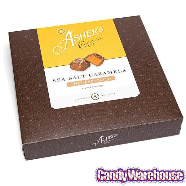 Asher's Milk Chocolate Sea Salt Caramels: 6-Pound Box