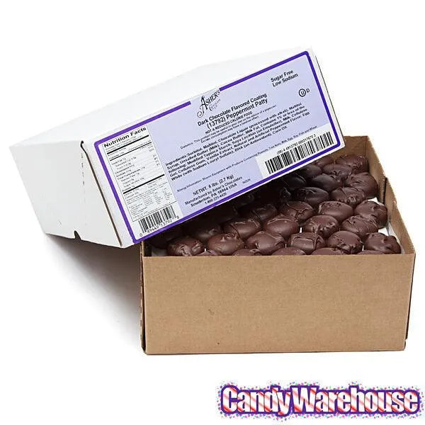 Asher's Sugar Free Chocolate Peppermint Patties - Dark: 6LB Box