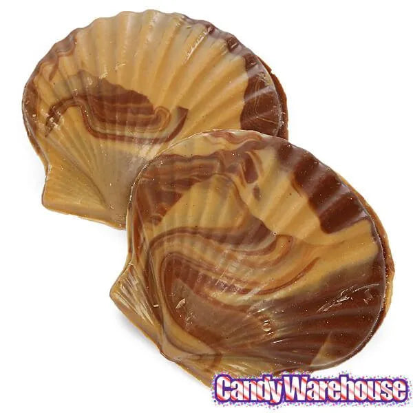 Asher's Swirled Milk Chocolate and Peanut Butter Sea Shells Candy: 64-Piece Box