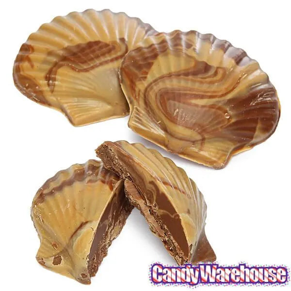 Asher's Swirled Milk Chocolate and Peanut Butter Sea Shells Candy: 64-Piece Box