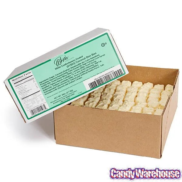 Asher's White Chocolate Coconut Bon Bons: 6LB Box