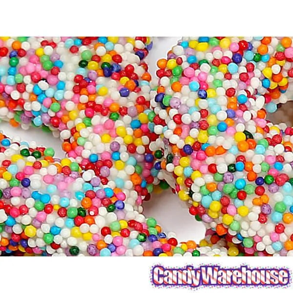 Asher's White Chocolate Covered Pretzels with Candy Seeds: 6LB Box