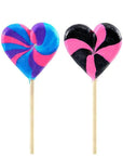 Assorted Crazy Hearts Lollipops: 12-Piece Box