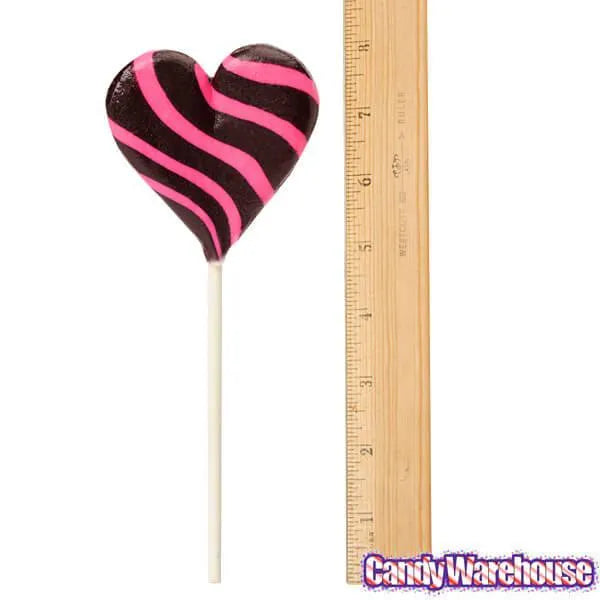 Assorted Crazy Hearts Lollipops: 12-Piece Box