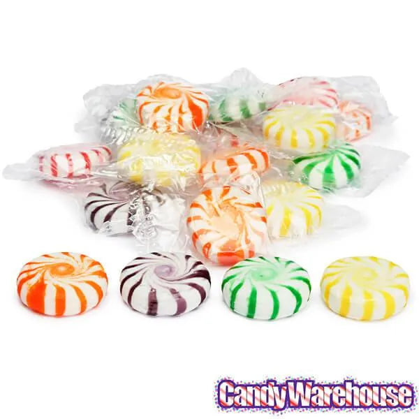 Assorted Fruits Hard Candy Pinwheels: 5LB Bag