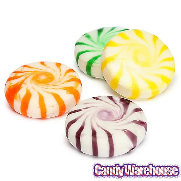 Assorted Fruits Hard Candy Pinwheels: 5LB Bag