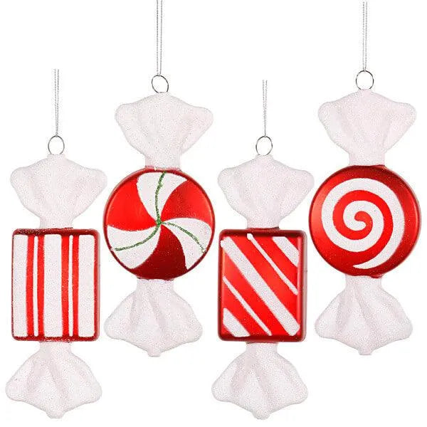 Assorted Peppermint Candy Ornaments - 6 Inch: 4-Piece Box