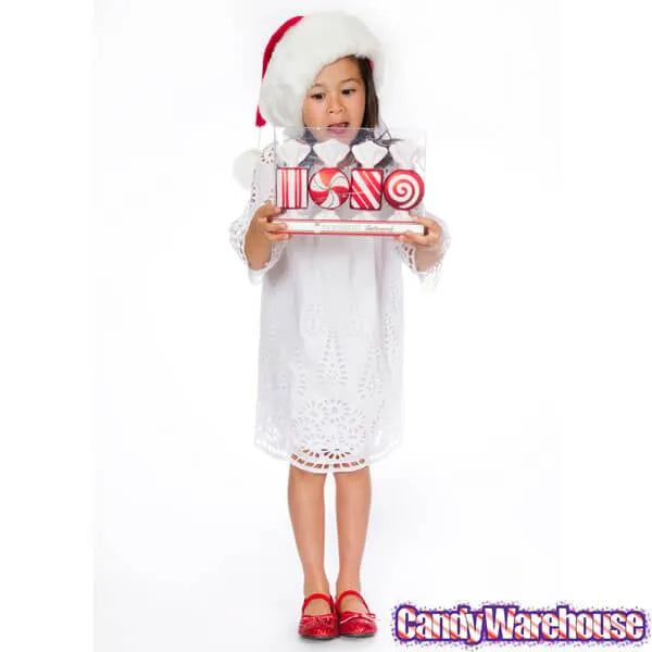 Assorted Peppermint Candy Ornaments - 6 Inch: 4-Piece Box