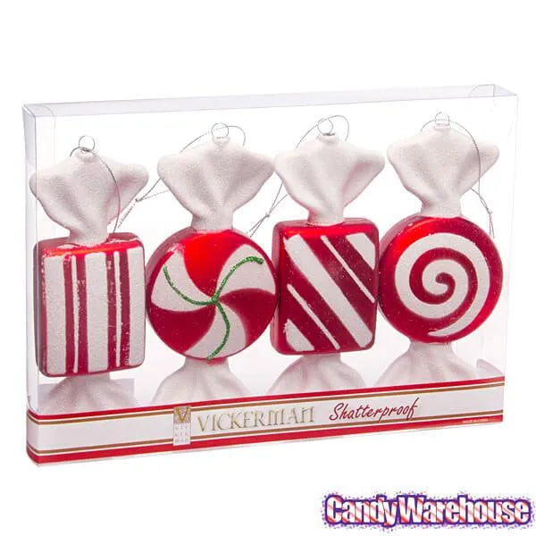 Assorted Peppermint Candy Ornaments - 6 Inch: 4-Piece Box