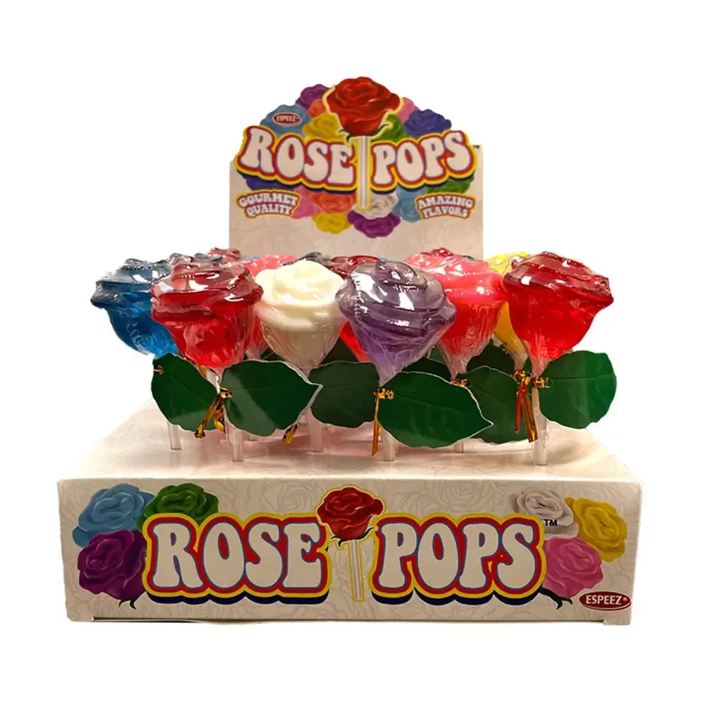 Assorted Rose Lollipops: 24-Piece Box