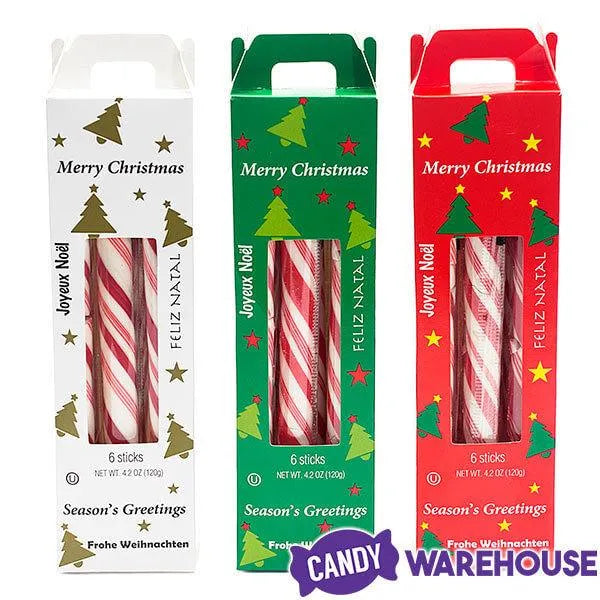 Atkinson Christmas Stocking Stuffer Mint Sticks Hard Candy Packs: 12-Piece Display