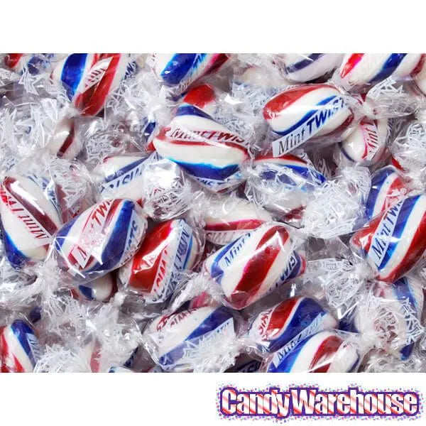 Atkinson Hard Candy Twists - Patriotic Peppermint: 5LB Bag