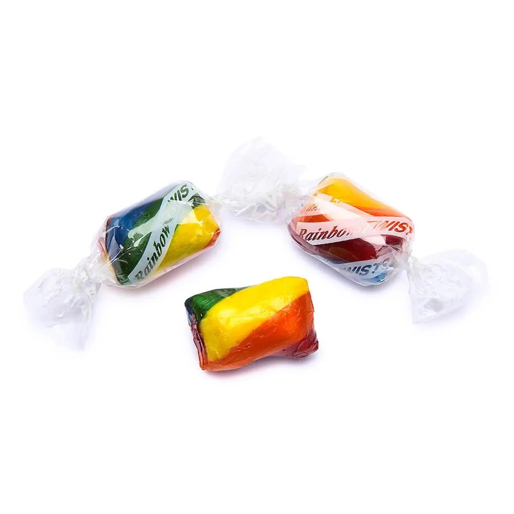 Atkinson Hard Candy Twists - Rainbow Cherry: 5LB Bag