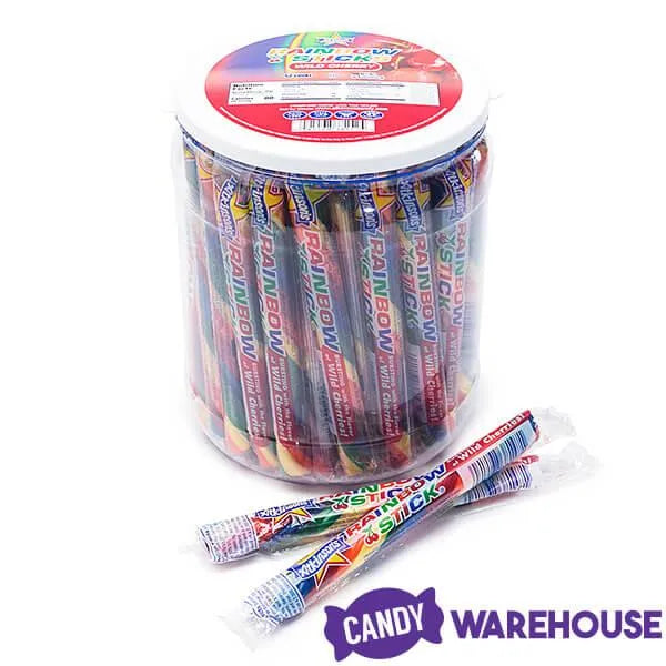 Atkinson Jumbo Rainbow Sticks Hard Candy: 52-Piece Jar