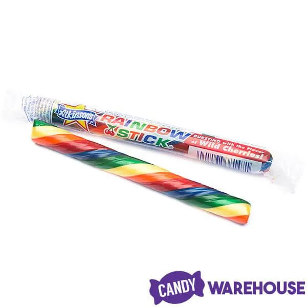 Atkinson Jumbo Rainbow Sticks Hard Candy: 52-Piece Jar