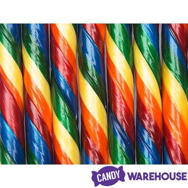 Atkinson Jumbo Rainbow Sticks Hard Candy: 52-Piece Jar