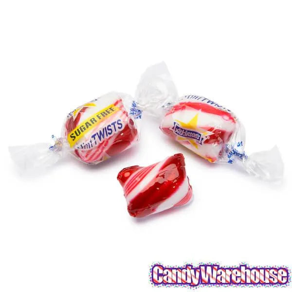 Atkinson Sugar Free Hard Candy Twists - Peppermint Peg Bags: 12-Piece Case