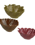 Autumn Leaf Ceramic Candy Dishes: Set of 3