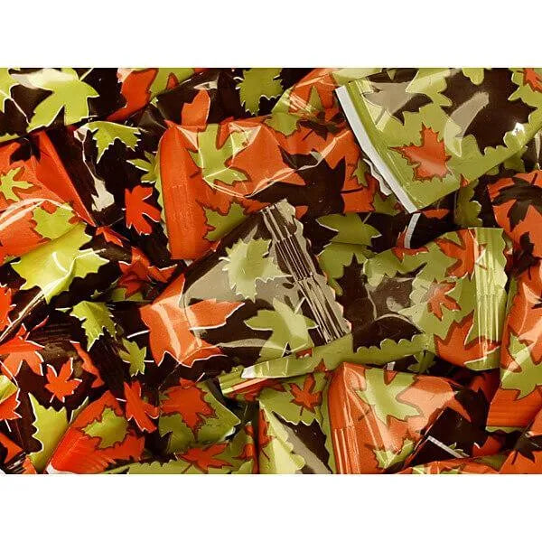 Autumn Leaves Wrapped Buttermint Creams: 1000-Piece Case