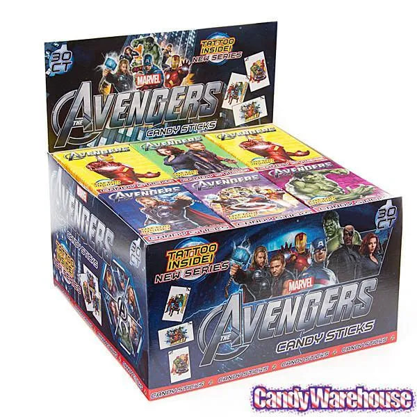 Avengers Candy Sticks Packs: 30-Piece Box