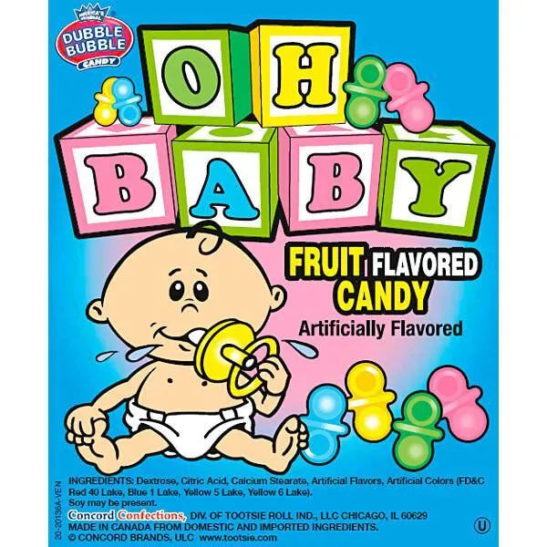 Baby Pacifier Sweet Tarts Candy: 21LB Case