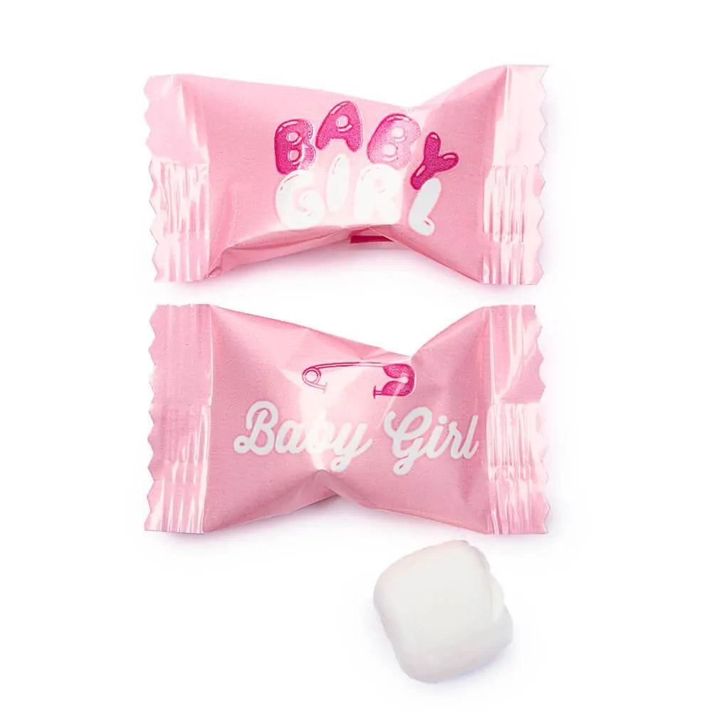 Baby Shower - Baby Girl Wrapped Buttermint Creams: 300-Piece Case