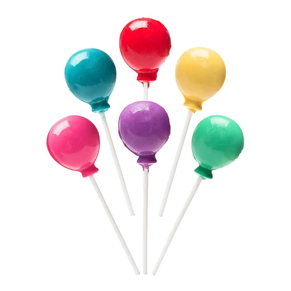 Balloons Hard Candy Lollipops: 12-Piece Pack