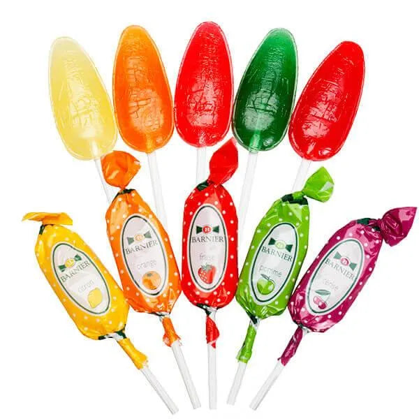 Barnier French Fruit Lollipops Assortment: 10-Piece Bag