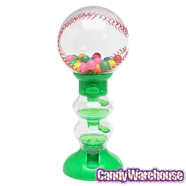 Baseball Gumball Machine Bank with Gumballs