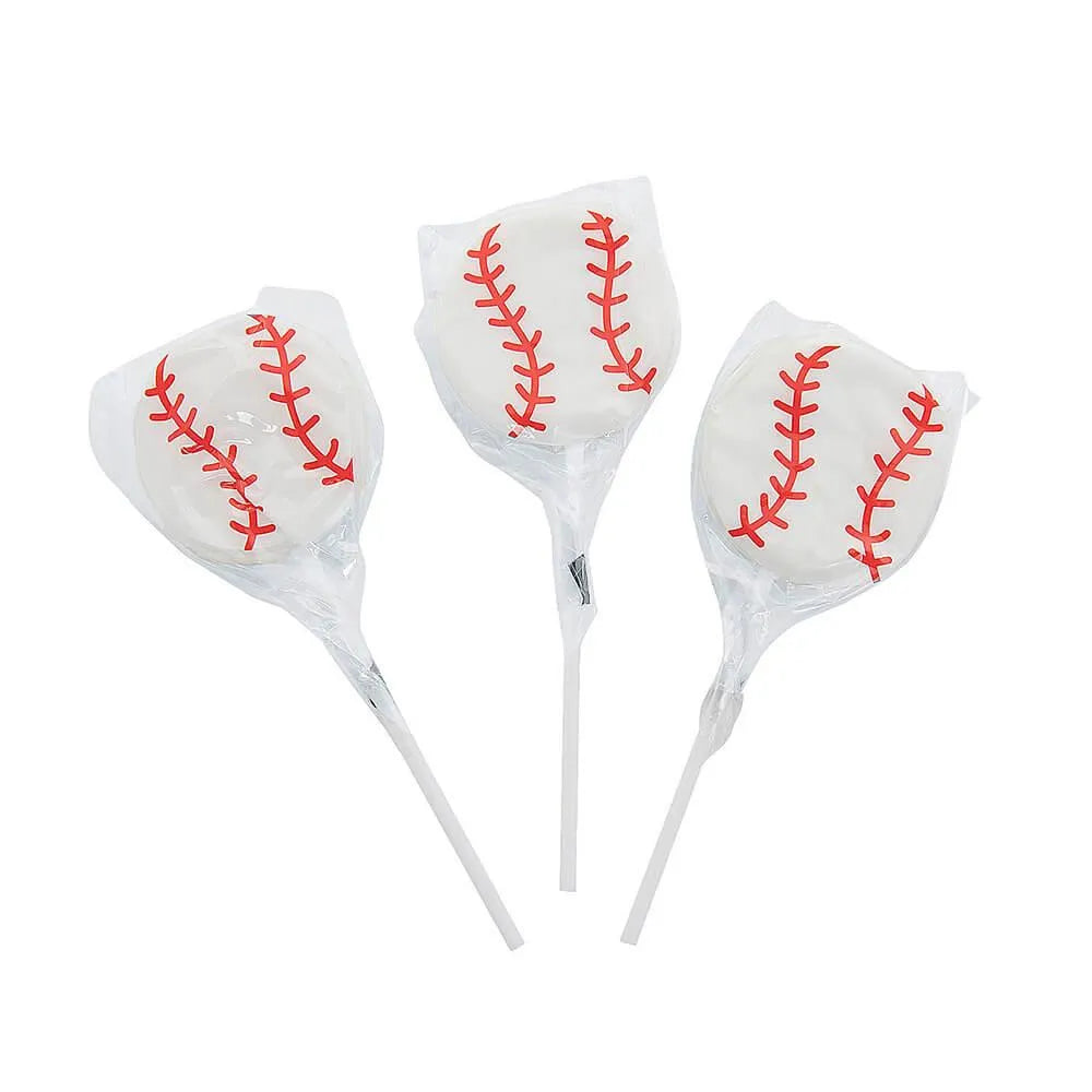 Baseball Lollipops: 12-Piece Box