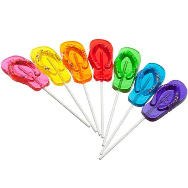 Beach Sandals Hard Candy Lollipops: 27-Piece Box