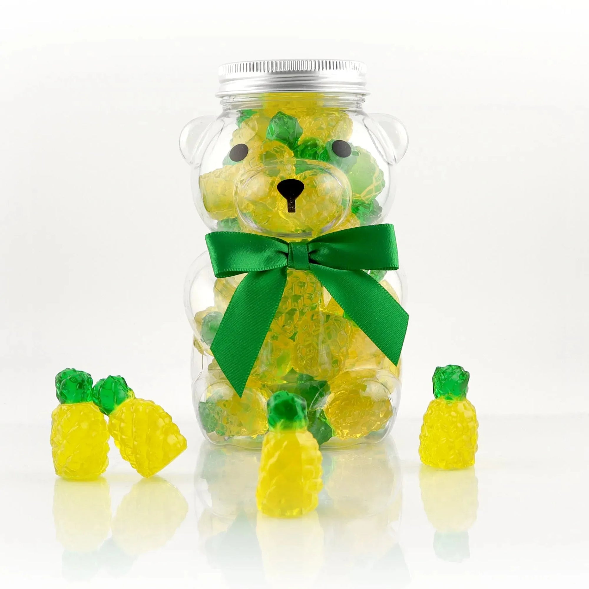 Pure Sugar Candy Summer Bear filled with 3-D Gummy Pineapples